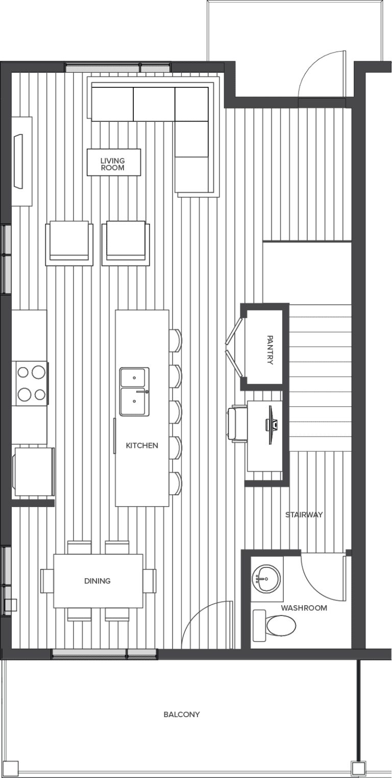 Floor plans of the second floor of a home in Ravine Point
