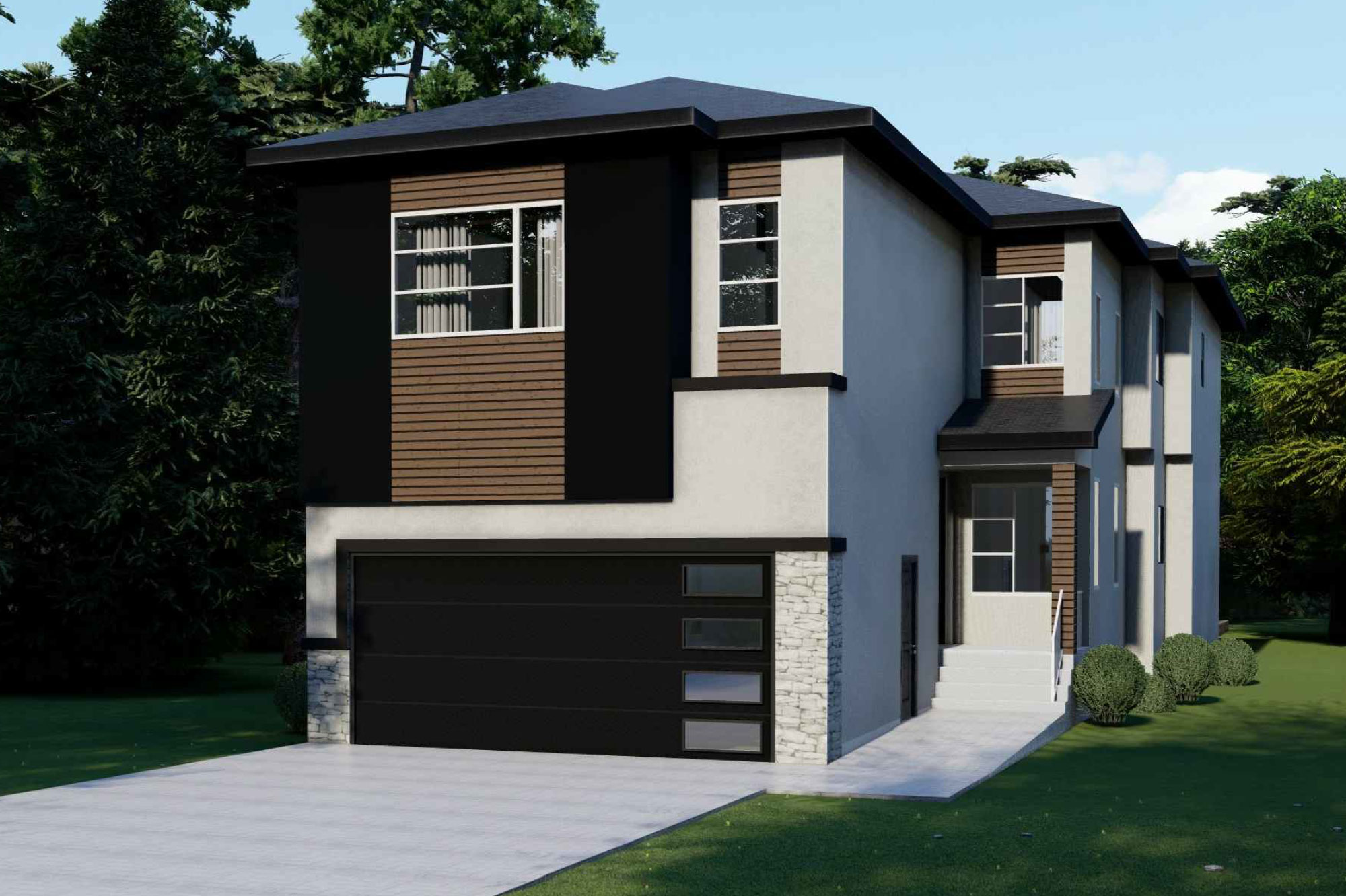 3D rendering of the front of a house in Laurel